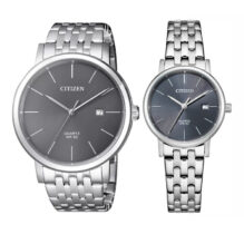 CITIZEN ĐÔI – QUARTZ (PIN) – DÂY KIM LOẠI (BI5070-57H – EU6090-54H) – MẶT SỐ 40MM – 28MM