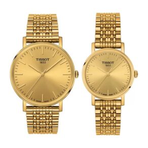 TISSOT ĐÔI – KÍNH SAPPHIRE – QUARTZ (PIN) – DÂY KIM LOẠI